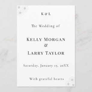 Soft Bloom Elegance Wedding Program Programme