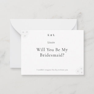Soft Bloom Elegance Will You Be My Bridesmaid Card