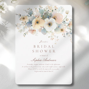 Soft Bloom Elegant Bridal Shower Invitation