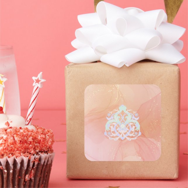 Soft Bloom Harmony Square Sticker (Party)