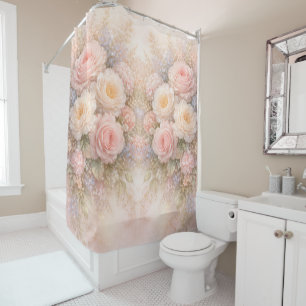 Soft Blossom Dreams  Shower Curtain