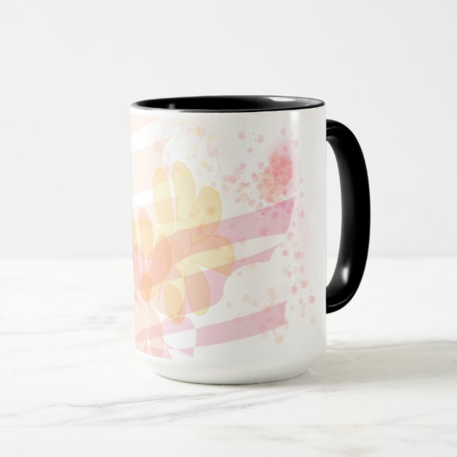 Soft Blossom Pattern Mug (Front Right)