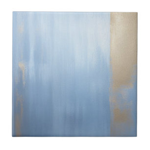 Soft blue and golden Ceramic Tile