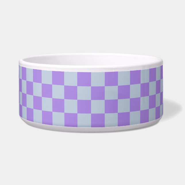 Soft Blue and Lavender Chequered (Front)