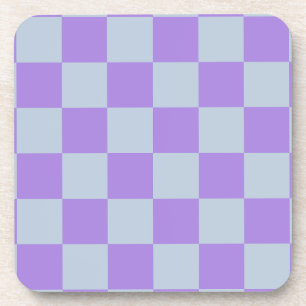 Soft Blue and Lavender Chequered Coaster