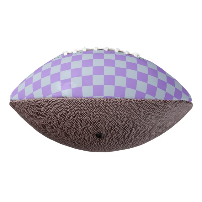 Soft Blue and Lavender Chequered Football (Rotated 270)