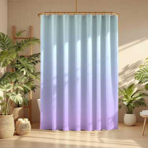 Soft blue and purple gradient background shower curtain