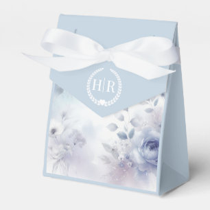 Soft Blue Blossoms and Lavender Mist Wedding Favour Box