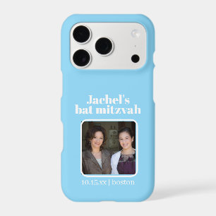 Soft Blue Bold Typography Bat Mitzvah