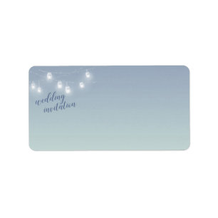 Soft Blue Casual Wedding Address  Label