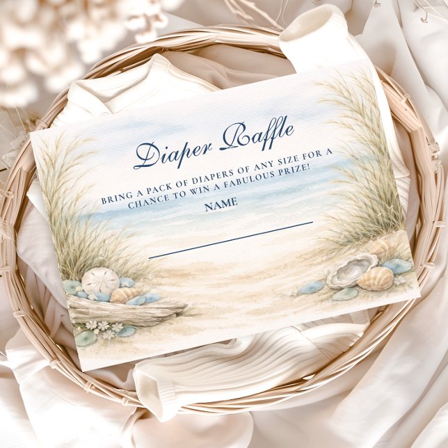 Soft Blue Coastal Diapper Raffle Enclosure Card (Creator Uploaded)