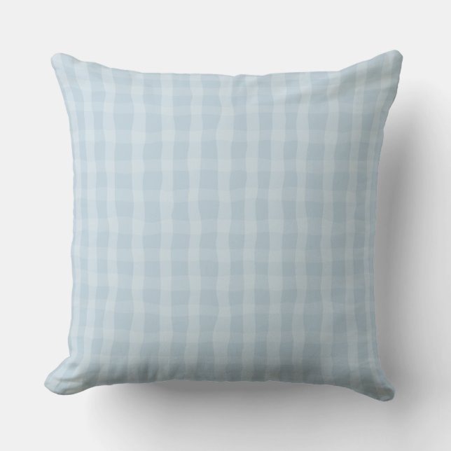 Soft Blue Dainty Plaid  Cushion (Front)