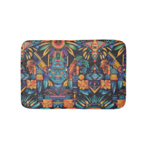 Soft Blue "Epochal Symmetry" Luxe Small Bath Mat