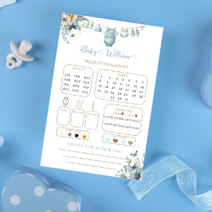 Soft Blue Floral Baby Predictions and Advice