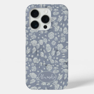 Soft Blue Floral Waters iPhone 15 Pro Case