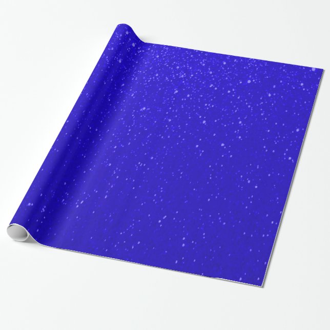 Soft Blue Glitter Print Wrapping Paper (Unrolled)