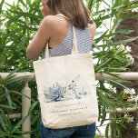 Soft Blue Green Succulent Floral Botanical Wedding Tote Bag<br><div class="desc">Soft Blue Green Succulent Floral Botanical Bunch Theme Collection.- it's an elegant script watercolor Illustration of pastel blue green succulent, eucalyptus, bunch, perfect for your succulent botanical wedding & parties. It’s very easy to customise, with your personal details. If you need any other matching product or customisation, kindly message via...</div>