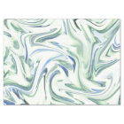 'Soft Blue Green Watercolor Swirl' Abstract