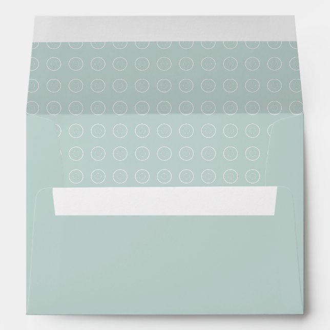 Soft Blue Grey Teal Patterned Envelope (Back (Bottom))