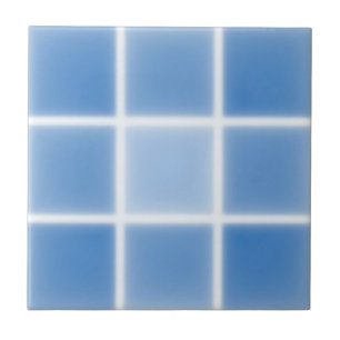 Soft Blue Grid Tile Pattern