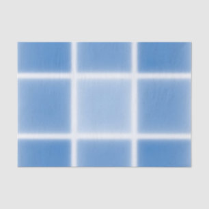 Soft Blue Grid Tile Pattern Tissue Paper