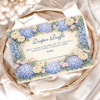 Soft Blue Hydrangea Elegance Diapper Raffle