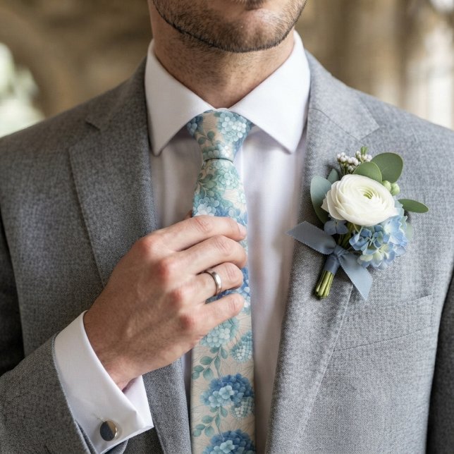 Soft Blue Hydrangea Tie (Creator Uploaded)