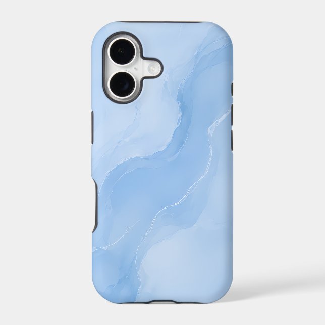 Soft Blue Marble Abstract Pattern (Back)