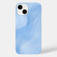Soft Blue Marble Abstract Pattern