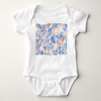 Soft Blue Orange Triangles Baby Bodysuit