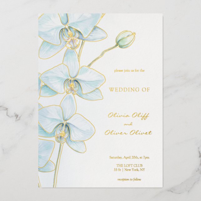 Soft Blue Orchid Wedding (Front)