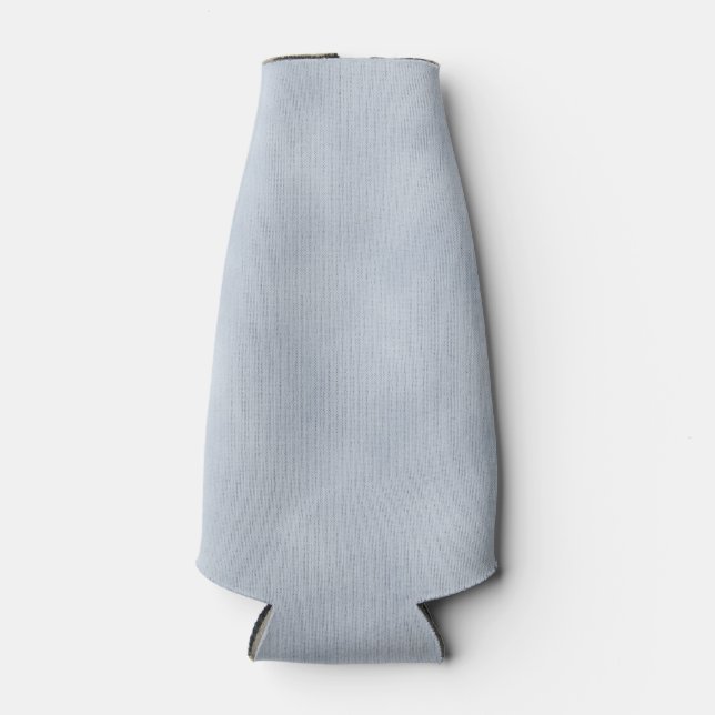 Soft Blue Parchment Look Bottle Cooler (Front)