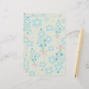 Soft Blue & Pink Harmony Stationery