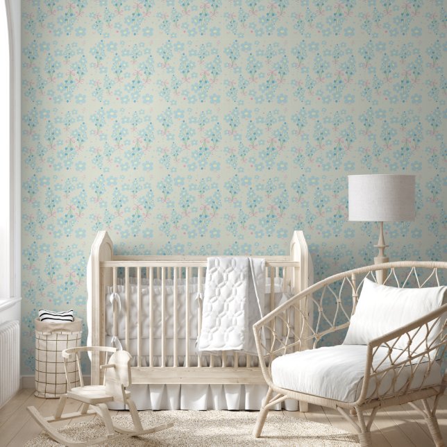 Soft Blue & Pink Harmony Wallpaper (Kids)