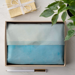 Soft Blue & Rose Watercolour Tissue Paper