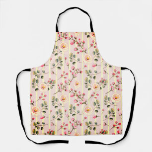 Soft Blue Stripe Floral  Apron
