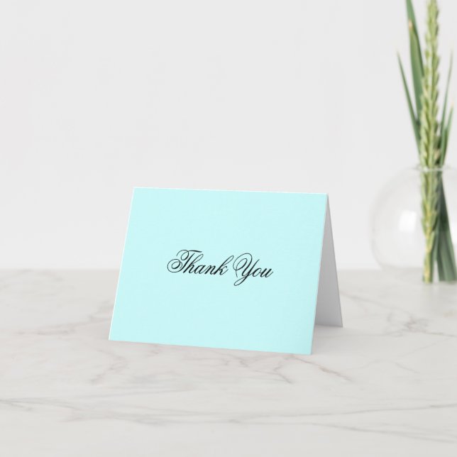 Soft Blue Thank You Card (Front)