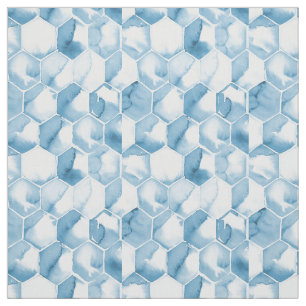 Soft Blue Watercolor Canotype Pattern Fabric