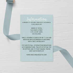 Soft Blue Wedding Enclosure Card