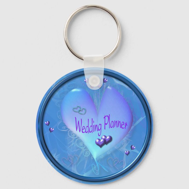 Soft Blue Wedding Planner Keychain (Front)