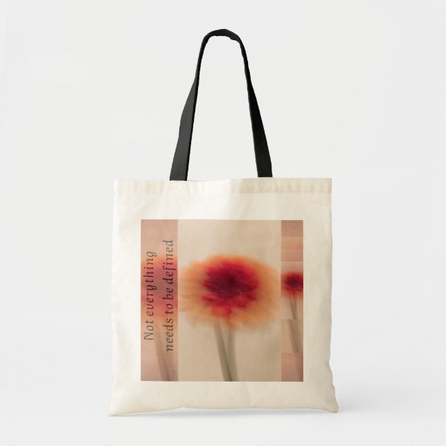 Soft Blur Abstract Flower Tote Bag (Front)