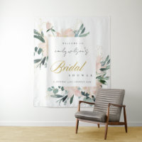 SOFT BLUSH FLORAL WATERCOLOR BRIDAL SHOWER WELCOME