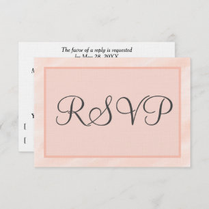 Soft Blush Geometric Wedding RSVP Cards