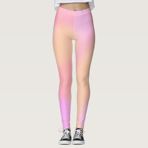 Soft Blush Light Pink Pale Peach Marble Print Leggings