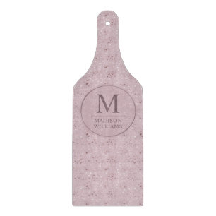 Soft Blush Pastel Pink Gold Polka Dot Glitter Patt Cutting Board
