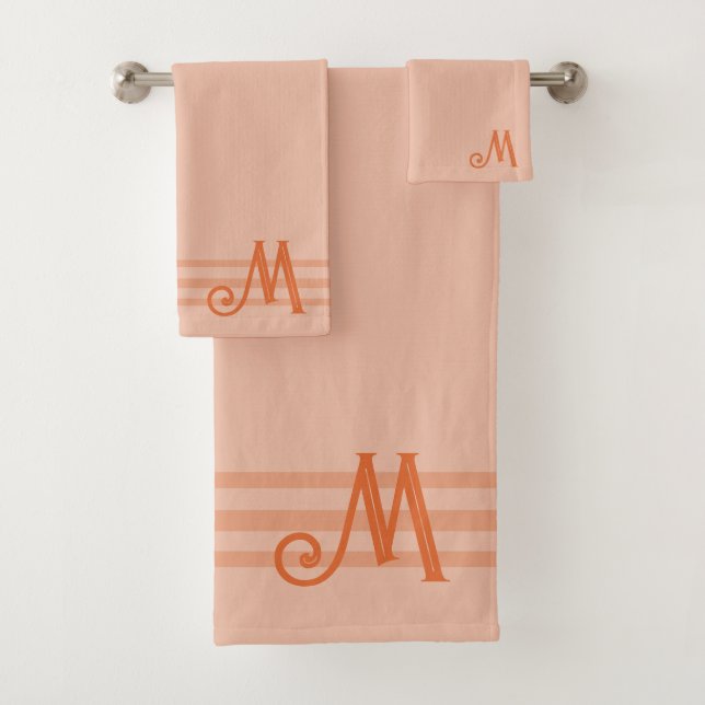 Soft Blush Peach Bathroom Towel Set (Insitu)