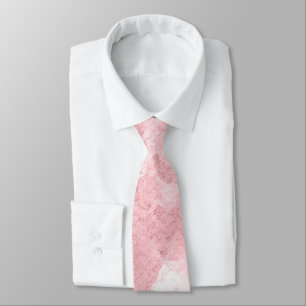 Soft Blush Pink Abstract Watercolor Wash Tie
