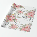 Soft Blush Pink Elegant Feminine Floral Wedding Wrapping Paper<br><div class="desc">Elegant floral wrapping paper features beautiful feminine soft blush pink flower bouquets with greenery. Perfect for weddings,  bridal showers,  anniversaries,  Mother's Day,  birthdays and more!</div>