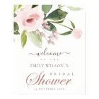 SOFT BLUSH PINK ROSE FLORAL BRIDAL SHOWER WELCOME