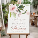 SOFT BLUSH PINK ROSE FLORAL BRIDAL SHOWER WELCOME POSTER<br><div class="desc">If you need any further customization please feel free to message me on yellowfebstudio@gmail.com.</div>